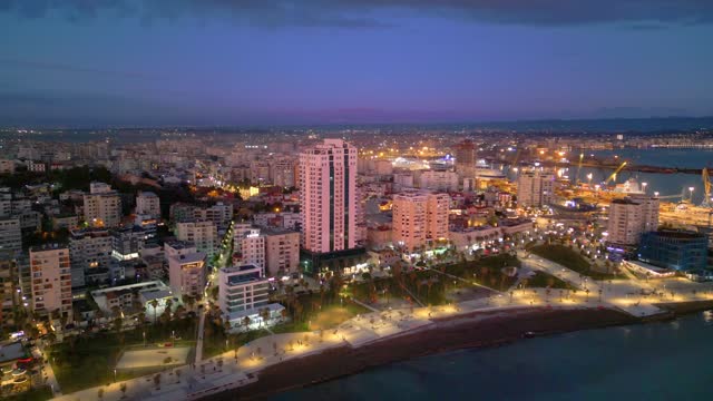 Durres from drone, Albanian city