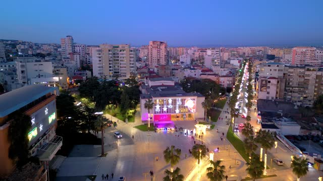 Durres from drone, Albanian city