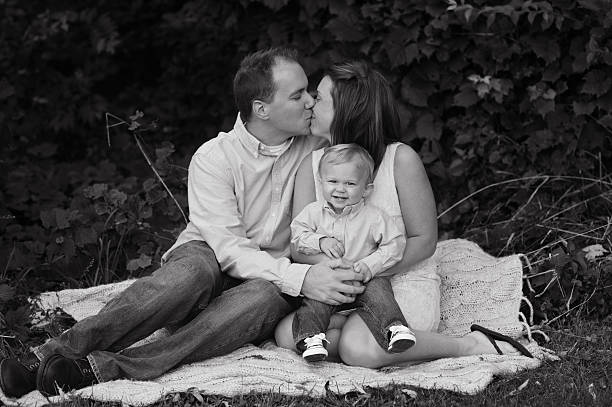 istock Beautiful Family Posing for Photo 187559710