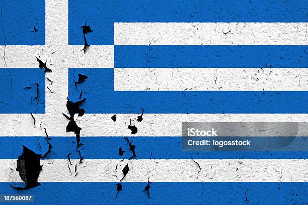 Foto de Bandeira Da Grécia e mais fotos de stock de Abstrato - Abstrato, Acabado, Amarrotado