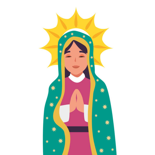 Virgen de Guadalupe Holy virgen de guadalupe holy illustration virgen de guadalupe stock illustrations