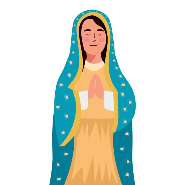 Virgen de Guadalupe Mexican virgen de guadalupe mexican illustration virgen de guadalupe stock illustrations