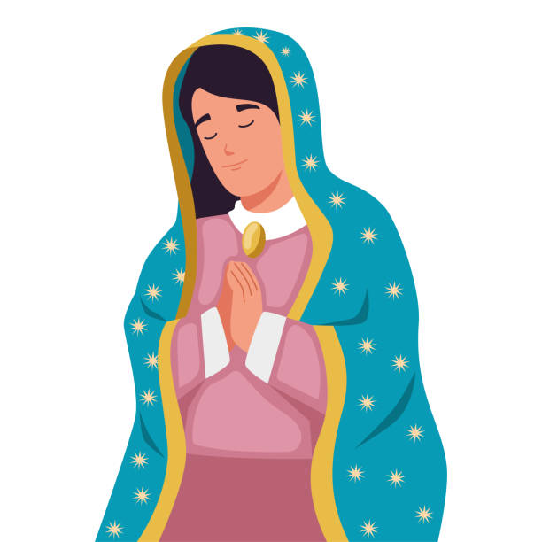 Virgen de Guadalupe Illustration virgen de guadalupe illustration design virgen de guadalupe stock illustrations