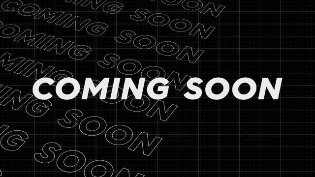 Coming Soon black and white promo title dynamic animation loop. Title rows stream up seamless attractive background. Creative promotion advertising sport design.