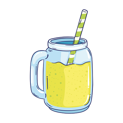 green detox smoothie jar icon