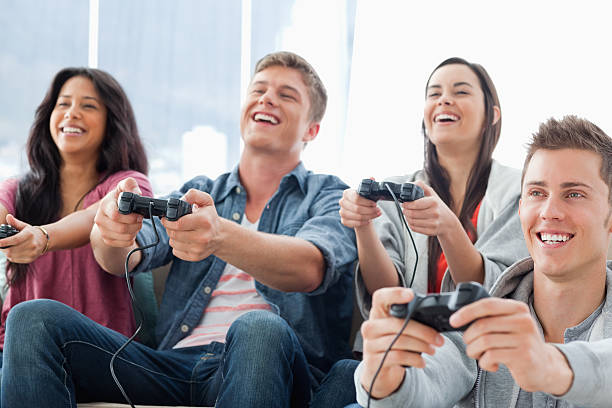 istock laughing group enjoying games together 187561344