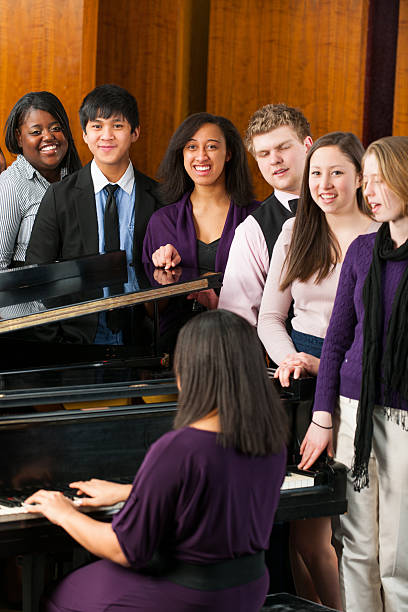 istock Young adults church choir 187561378