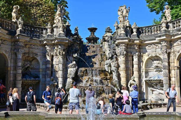 The large building complex Zwinger in Dresden in Saxony