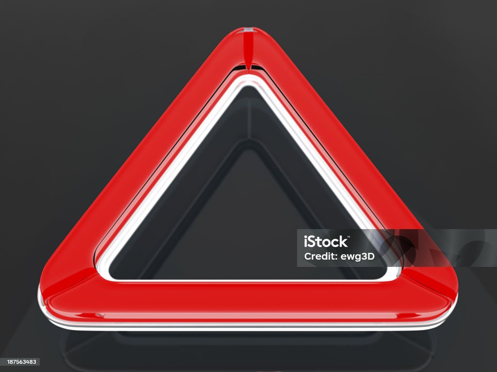 Warning Triangle - Lizenzfrei Dreidimensional Stock-Foto