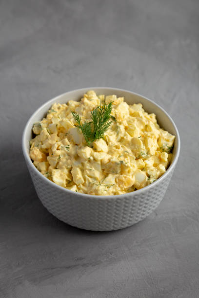 istock Homemade Egg Salad with Dill in a Bowl, side view. 1875640973
