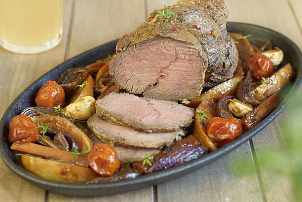 istock Baked veal with vegetables 187564173
