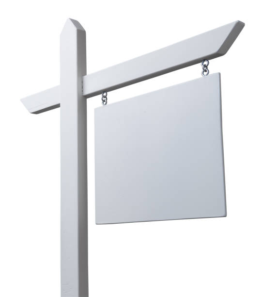 istock Isolated Blank Real Estate Sign with Clipping Path. 1875653668