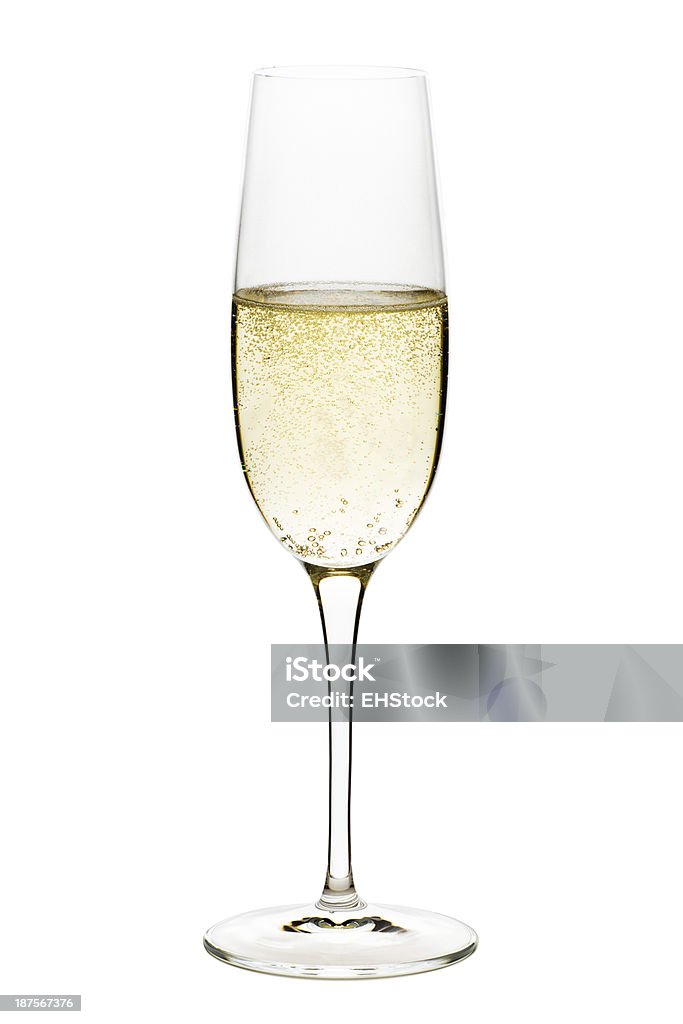 Champagne Flute Glass Isolated on White Background Champagne Flute Stock Photo