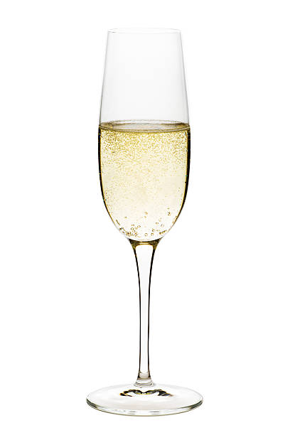Champagne Flute Glass Isolated on White Background Champagne Flute Glass Isolated on White Background champagne flute stock pictures, royalty-free photos & images
