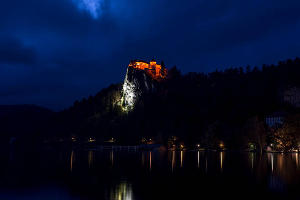 istock Bled Lake and castle at night in Slovenia 187567405