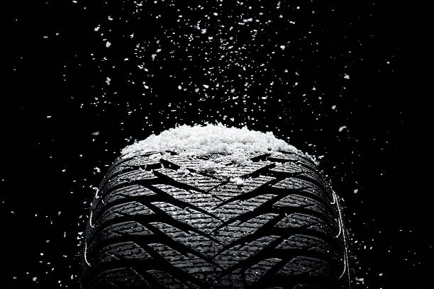 istock New tire covered with snow 187567770