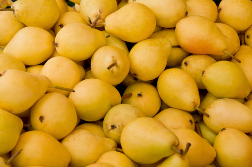 Many yellow pears