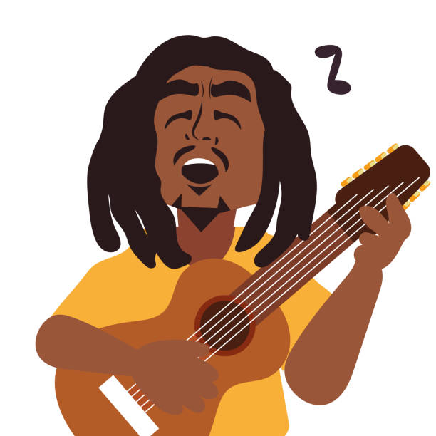 illustrazioni stock, clip art, cartoni animati e icone di tendenza di bob marley - bob marley