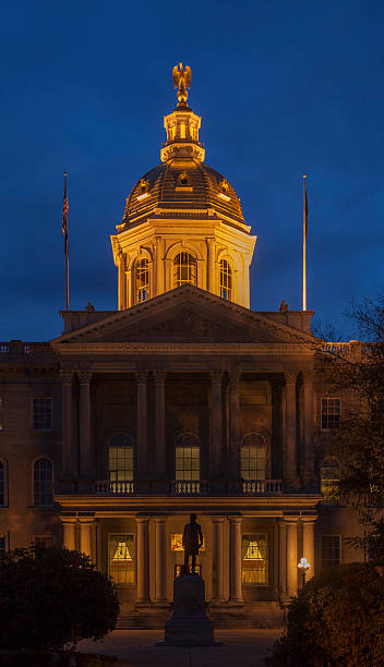 new hampshire state house - concord new hampshire stockfoto's en -beelden