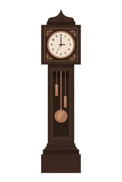 Vector illustration of retro time clock