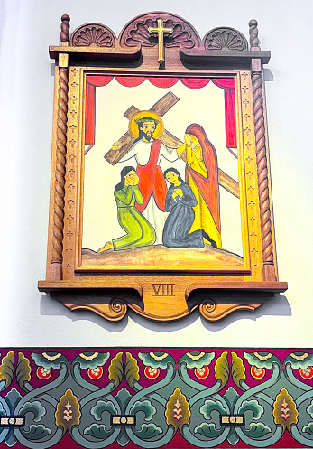 Santa Fe, NM: St Francis Cathedral Stations of the Cross: Crucifixion