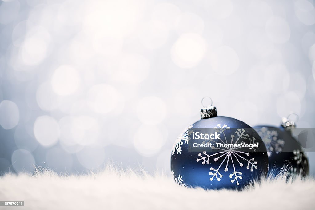 Christmas Baubles - Blue Bokeh Defocused Decoration White http://thomasvogel.eu/istock/is_christmas.jpg Christmas Ornament Stock Photo