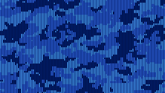 Blue camouflage disguise pattern texture.