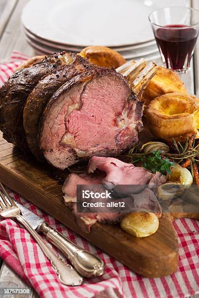 Juicy Roast Beef Stock Photo - Download Image Now - Roasted Prime Rib, Plate, Rib - Food