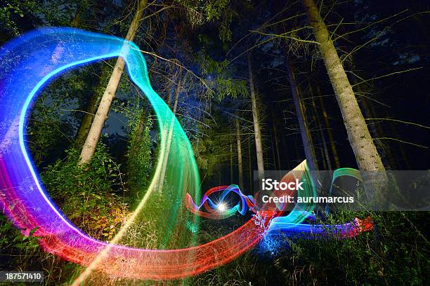 Lightpainting Stockfoto und mehr Bilder von Abstrakt - Abstrakt, Aktivitäten und Sport, Baum