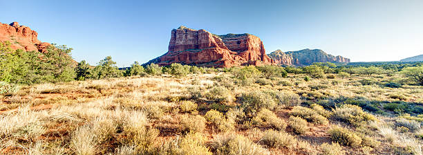 Red Rocks in Arizona Panoramic stock photo