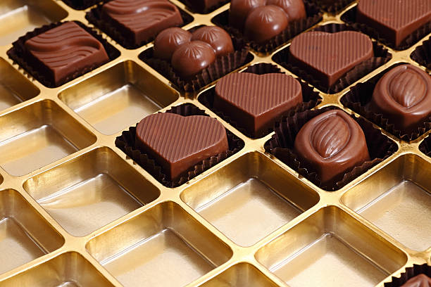 Chocolate grids stock photo