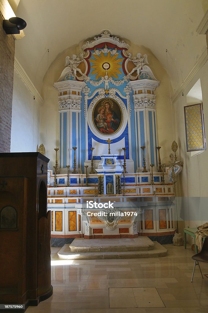 Mother Church of Pisticci. Basilicata. Italien. - Lizenzfrei Altar Stock-Foto