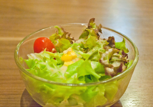 mix vegetable salad in white bowl