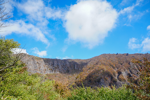 hiking to Jeju Hallasan (cliff)