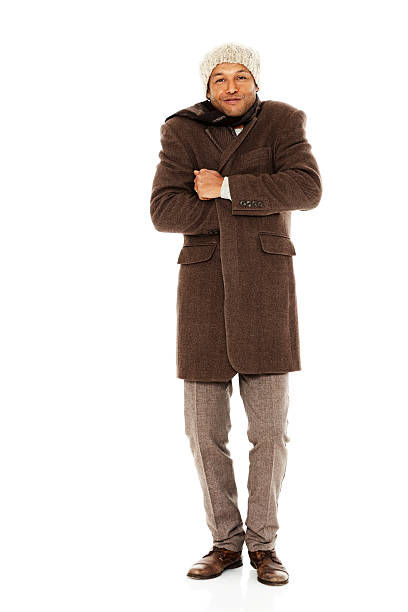 istock Mature african man in warm clothes feeling cold 187579333