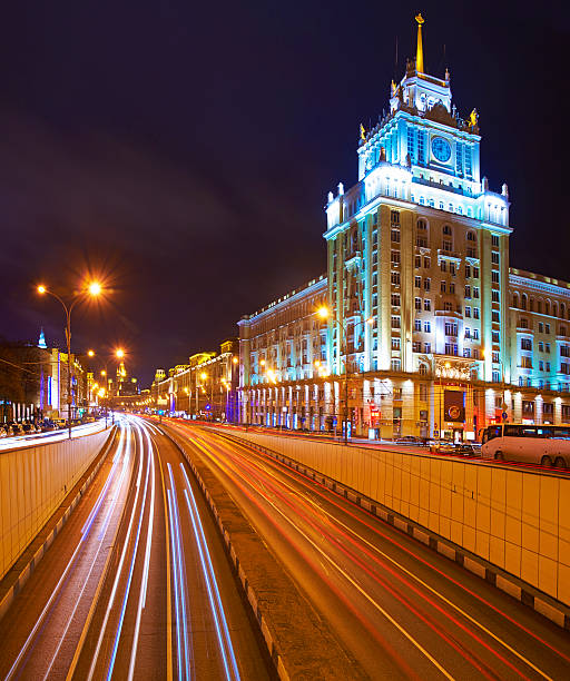istock Moscow night cityscape. 187581217
