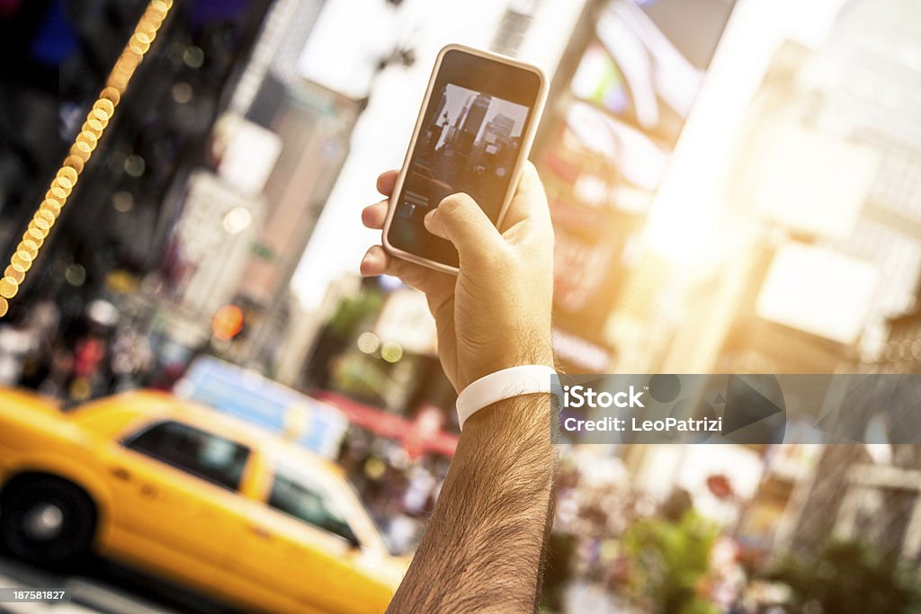 Tirar fotografias na Times Square - Royalty-free Adulto Foto de stock