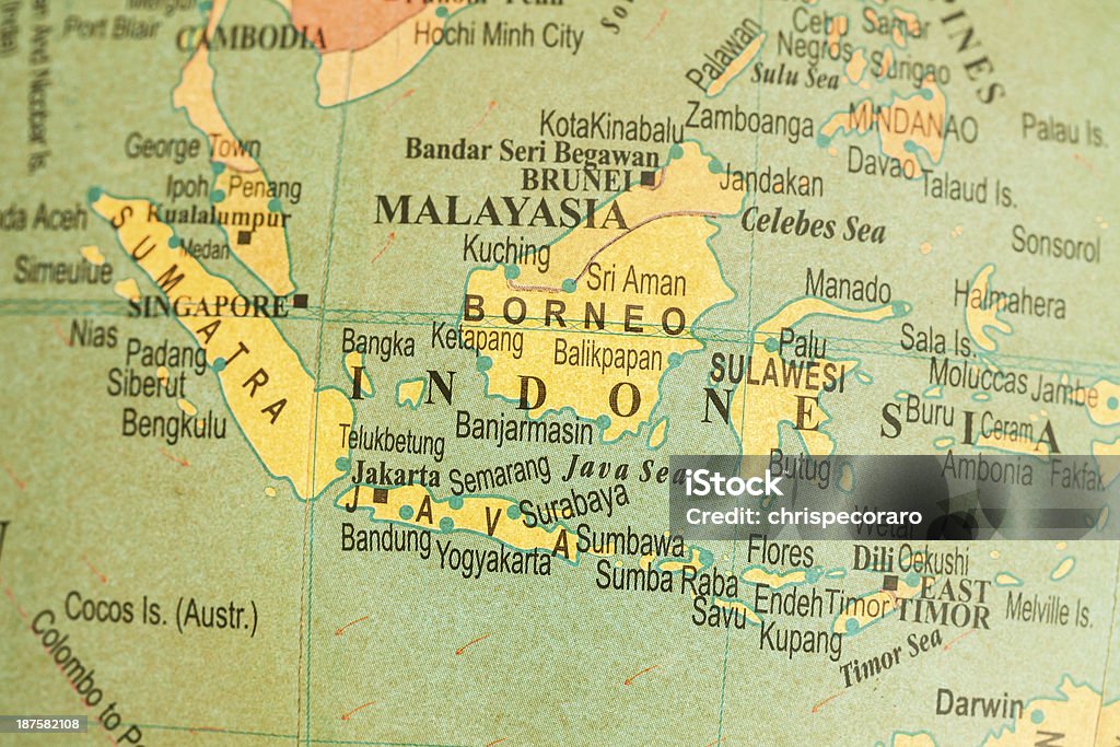 Podróży świecie serii-Indonezja - Zbiór zdjęć royalty-free (Mapa)