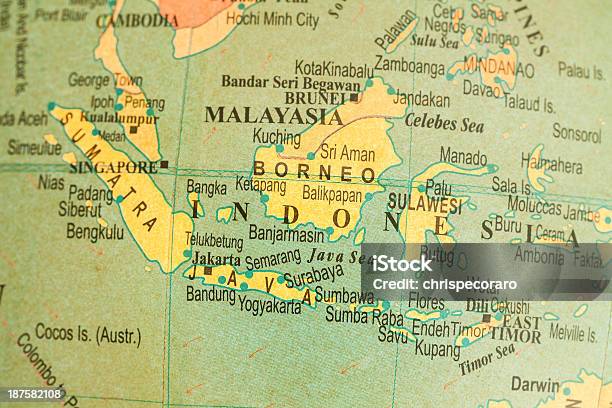 Путешествовать По Мирусерия Индонезии — стоковые фотографии и другие картинки Карта - Карта, Малайзия, Старый
