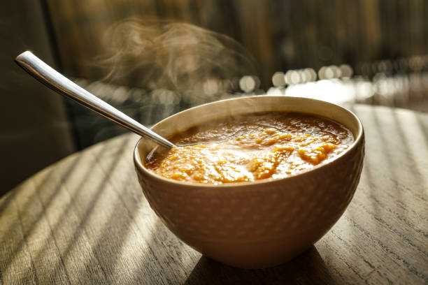 istock Pumpkin soup in a bowl. 1875832156