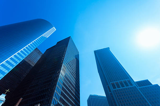 istock Blue Skyscrapers in Downtown New York City 187584177