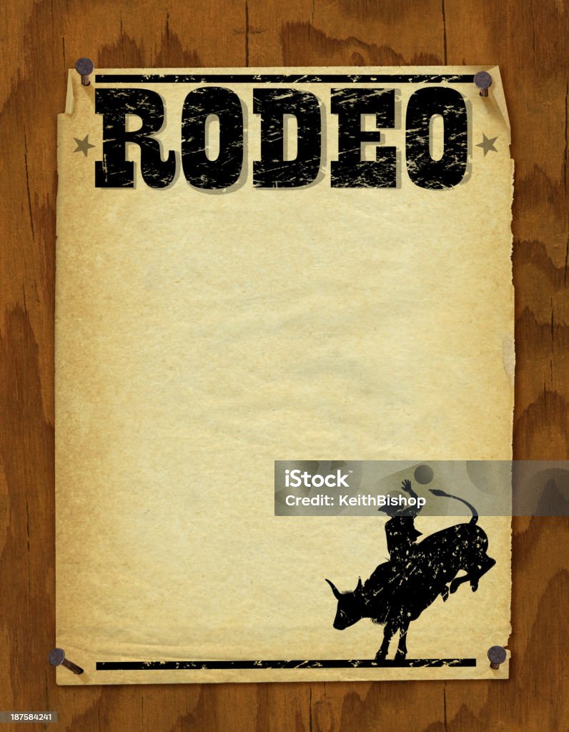 Rodeo Poster - Retro Background Rodeo Poster - Retro Background. Check out my "Vectors Animals & Insects" light box for more. Rodeo stock illustration