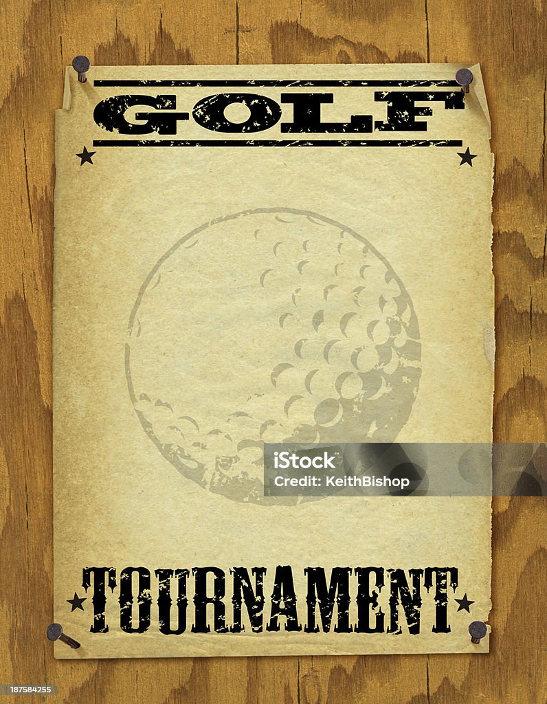골프 토너먼트 포스터-복고풍 배경기술 - 로열티 프리 Golf Tournament 스톡 일러스트