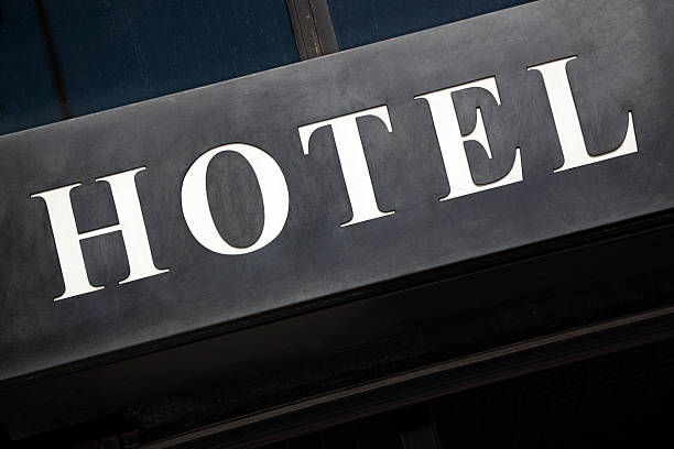 istock Hotel entrance sign 187585666