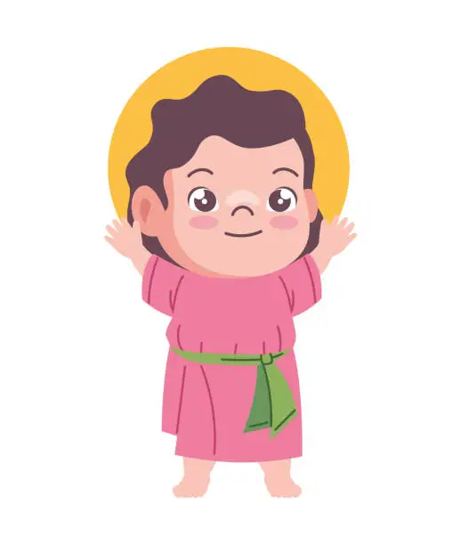 Vector illustration of Divino Nino Jesus