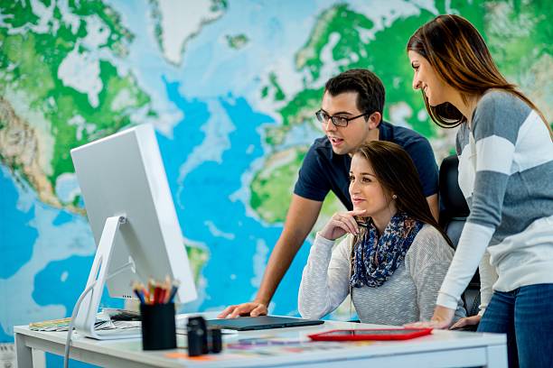 istock Young designers or photographers 187586157