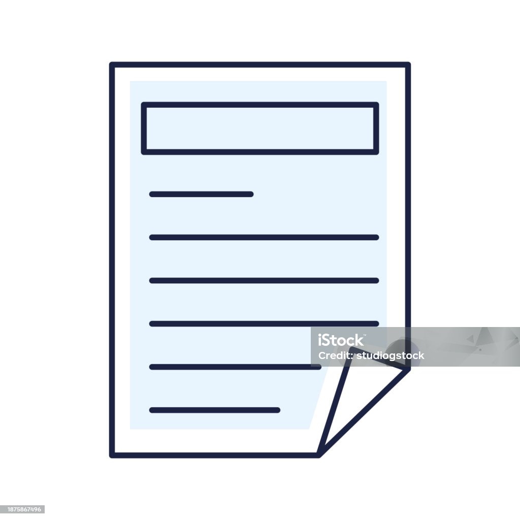 Paper Formt Document File Paper Format Stock Illustration - Download Image Now ...