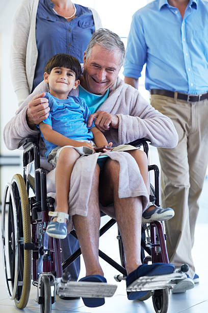 istock Visiting grandpa in hospital 187592731