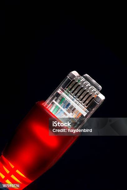Red Computer Guitar Plug In Red Glowing Rj45 Computer Cable Plug Stock Photo - Download Image Now ...