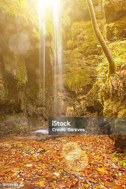 Autumn Waterfall Stock Photo - Download Image Now - Autumn, Beauty In Nature, Blurred Motion